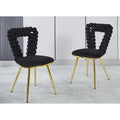 Gold & Black Modern Accent Chair, Set of 2