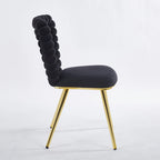 Gold & Black Modern Accent Chair, Set of 2