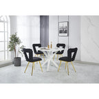 Gold & Black Modern Accent Chair, Set of 2