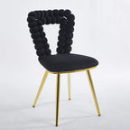 Gold & Black Modern Accent Chair, Set of 2