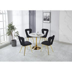 Gold & Black Modern Accent Chair, Set of 2