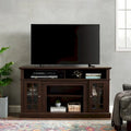 Espresso Brown, Classic Style, TV Stand with Open & Closed Storage, Fits up to 65" TV, 1-Person Assembly