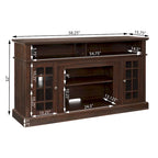 Espresso Brown, Classic Style, TV Stand with Open & Closed Storage, Fits up to 65" TV, 1-Person Assembly
