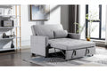 Light Grey, 3-in-1 Linen Loveseat Sofa Bed, 2-Person