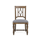 Gray Cottage Upholstered Dining Chair, Open Back, Single