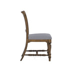 Gray Cottage Upholstered Dining Chair, Open Back, Single
