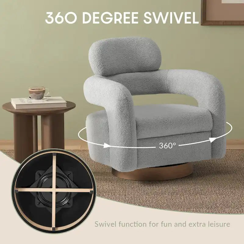 Sherpa Swivel Barrel Chair, Set of 2 – Available in 8 Colors