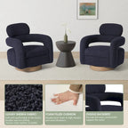 Sherpa Swivel Barrel Chair, Set of 2 – Available in 8 Colors