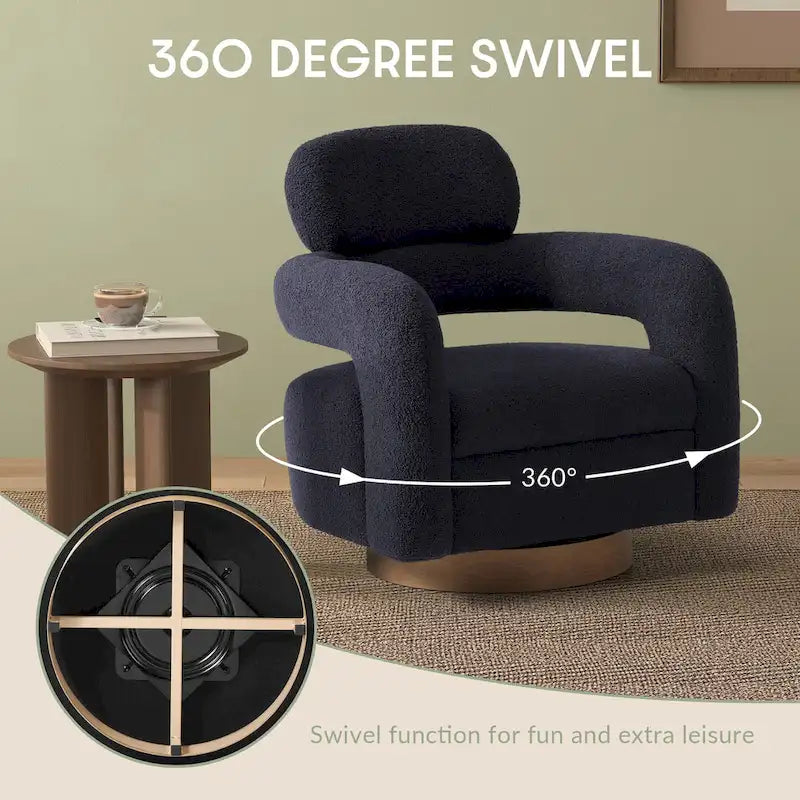 Sherpa Swivel Barrel Chair, Set of 2 – Available in 8 Colors