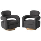 Sherpa Swivel Barrel Chair, Set of 2 – Available in 8 Colors