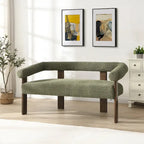 Loft Round armrest loveseat Rubber Wood by Christopher Knight Home