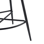 Brown Retro Swivel Counter Stool, Set of 2, PU Leather, Iron Frame