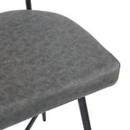 Brown Retro Swivel Counter Stool, Set of 2, PU Leather, Iron Frame