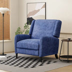 Beige / Navy Blue / Grey Oversized Textured Fabric Pushback Recliner, Single