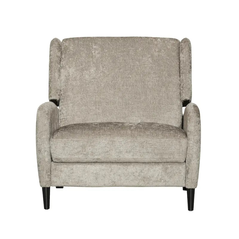 Beige / Navy Blue / Grey Oversized Textured Fabric Pushback Recliner, Single