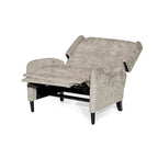 Beige / Navy Blue / Grey Oversized Textured Fabric Pushback Recliner, Single