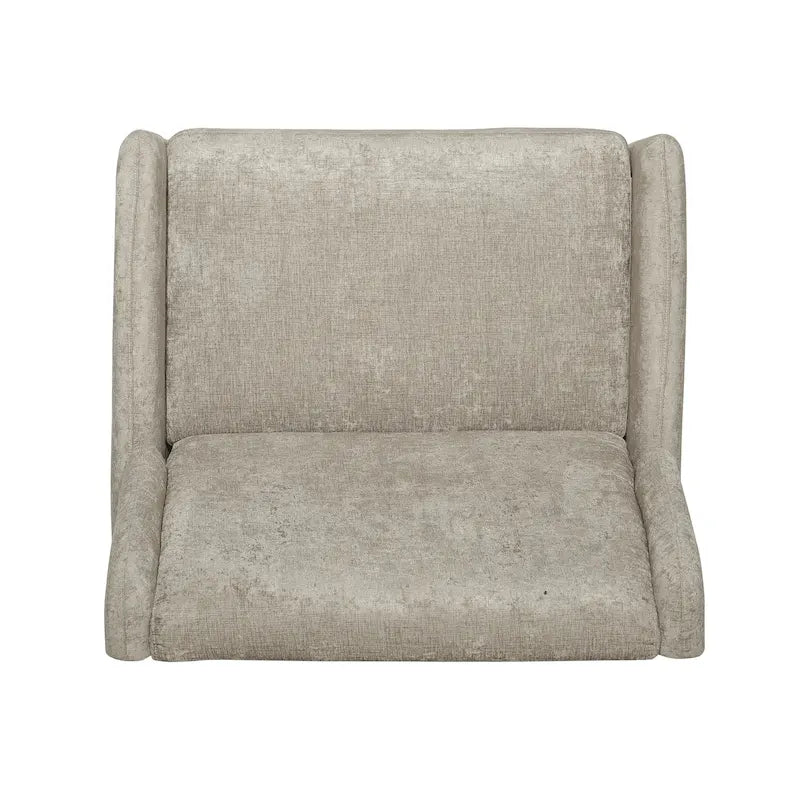 Beige / Navy Blue / Grey Oversized Textured Fabric Pushback Recliner, Single