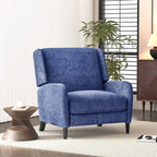 Beige / Navy Blue / Grey Oversized Textured Fabric Pushback Recliner, Single