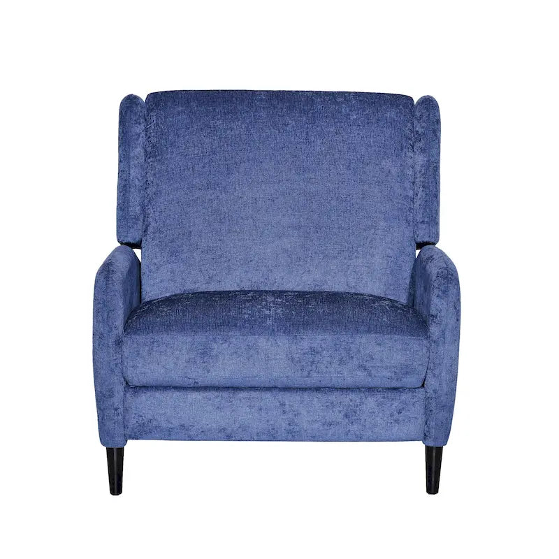 Beige / Navy Blue / Grey Oversized Textured Fabric Pushback Recliner, Single