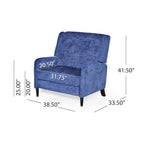 Beige / Navy Blue / Grey Oversized Textured Fabric Pushback Recliner, Single
