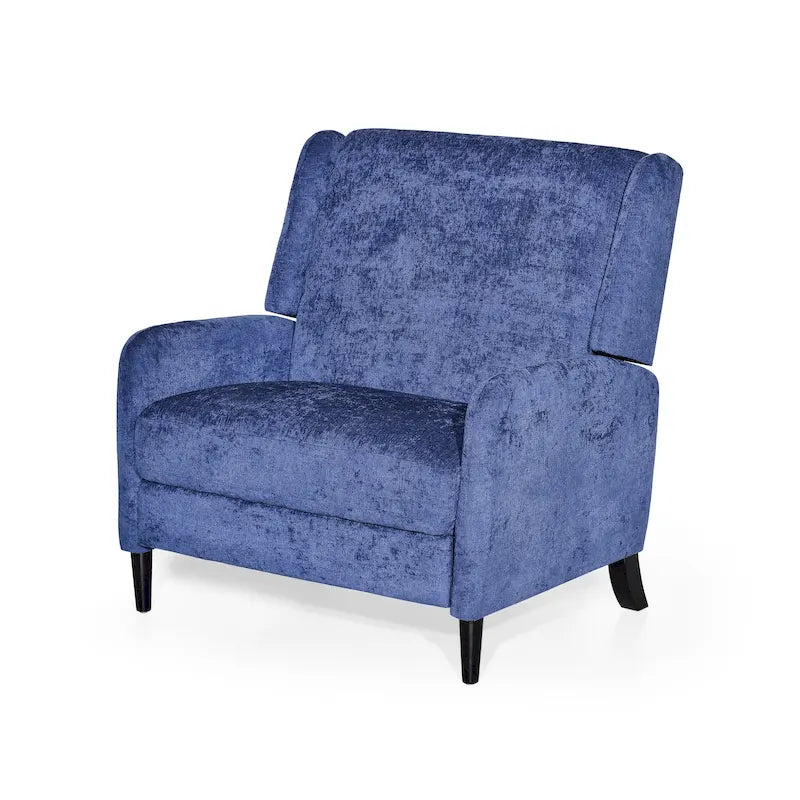 Beige / Navy Blue / Grey Oversized Textured Fabric Pushback Recliner, Single