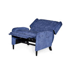 Beige / Navy Blue / Grey Oversized Textured Fabric Pushback Recliner, Single