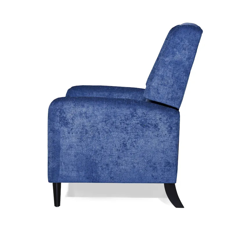 Beige / Navy Blue / Grey Oversized Textured Fabric Pushback Recliner, Single