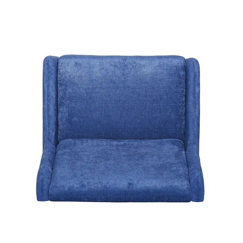 Beige / Navy Blue / Grey Oversized Textured Fabric Pushback Recliner, Single