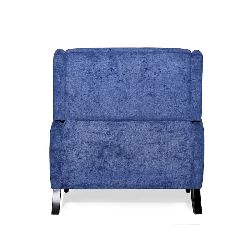 Beige / Navy Blue / Grey Oversized Textured Fabric Pushback Recliner, Single
