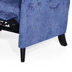 Beige / Navy Blue / Grey Oversized Textured Fabric Pushback Recliner, Single