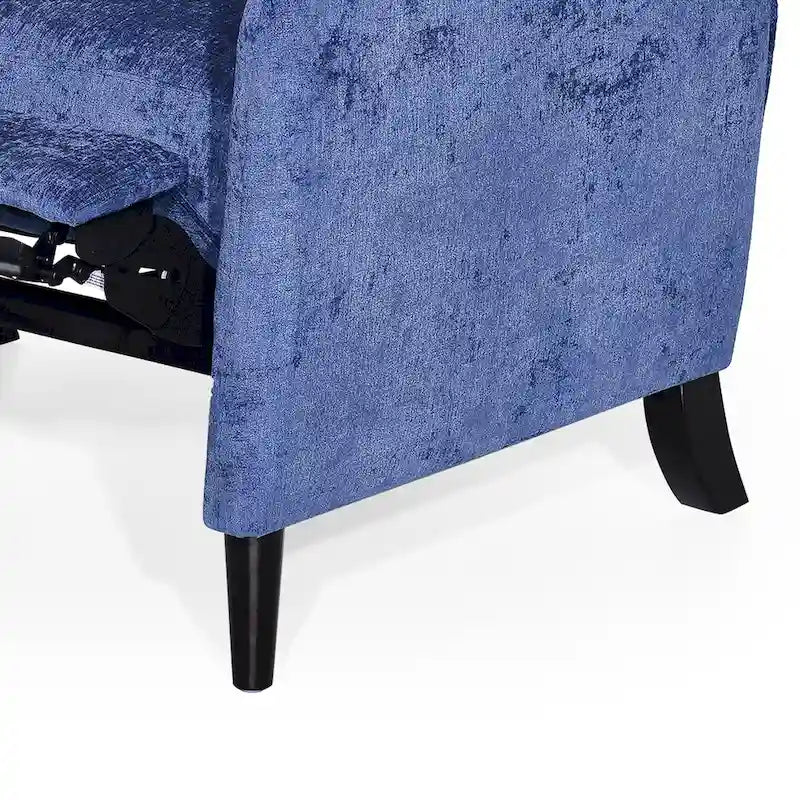 Beige / Navy Blue / Grey Oversized Textured Fabric Pushback Recliner, Single