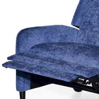 Beige / Navy Blue / Grey Oversized Textured Fabric Pushback Recliner, Single