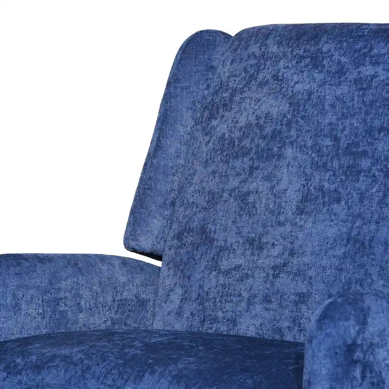 Beige / Navy Blue / Grey Oversized Textured Fabric Pushback Recliner, Single