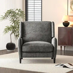 Beige / Navy Blue / Grey Oversized Textured Fabric Pushback Recliner, Single