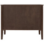 Brown / Navy Blue / Grey Storage Sideboard with Retro Handles, Adjustable Shelves, 1-Person Assembly
