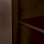 Brown / Navy Blue / Grey Storage Sideboard with Retro Handles, Adjustable Shelves, 1-Person Assembly