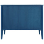 Brown / Navy Blue / Grey Storage Sideboard with Retro Handles, Adjustable Shelves, 1-Person Assembly