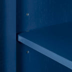 Brown / Navy Blue / Grey Storage Sideboard with Retro Handles, Adjustable Shelves, 1-Person Assembly