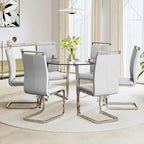 Black/Transparent/Gold Tempered Glass Square Dining Table, Seats 4