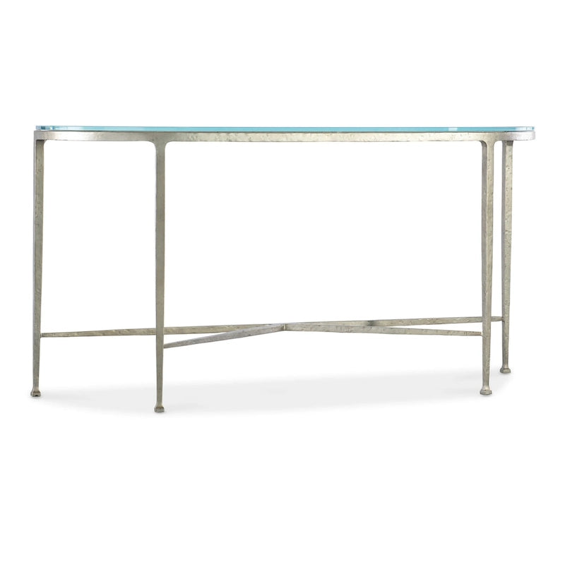 Hooker Furniture M14-80151-95 Cora 58  Wide Glass Top Iron Sofa Table