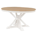 Natural Wood / Espresso / Oak+Off-White Extendable Dining Table Set, Seats 4–6, 5-Piece