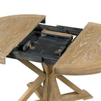 Natural Wood / Espresso / Oak+Off-White Extendable Dining Table Set, Seats 4–6, 5-Piece