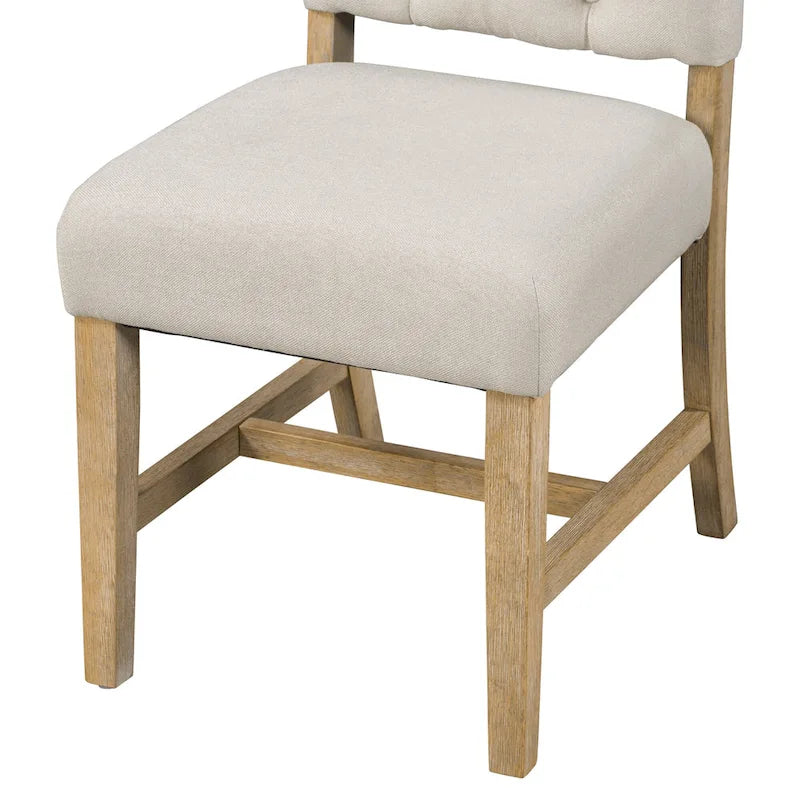 Natural Wood / Espresso / Oak+Off-White Extendable Dining Table Set, Seats 4–6, 5-Piece