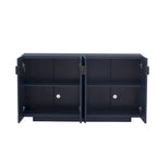 Antique Navy/Blue/Black Fluted 4-Door Sideboard, Retro Style, 1-Person Assembly