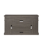 58.25" TV Stand, Black & Dark Walnut, Open Shelf + Cabinet, Fits up to 65" TV