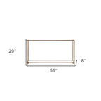 Clear Glass & Mirrored Metal Frame Console Table with Shelf – Clear-Gold / Clear-Black / Clear-Silver