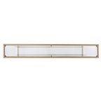 Clear Glass & Mirrored Metal Frame Console Table with Shelf – Clear-Gold / Clear-Black / Clear-Silver