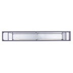 Clear Glass & Mirrored Metal Frame Console Table with Shelf – Clear-Gold / Clear-Black / Clear-Silver