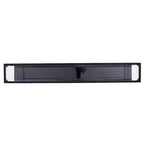 Clear Glass & Mirrored Metal Frame Console Table with Shelf – Clear-Gold / Clear-Black / Clear-Silver