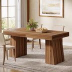 Brown / Light Brown / Grey / Black Rectangular Dining Table, Seats 4–6